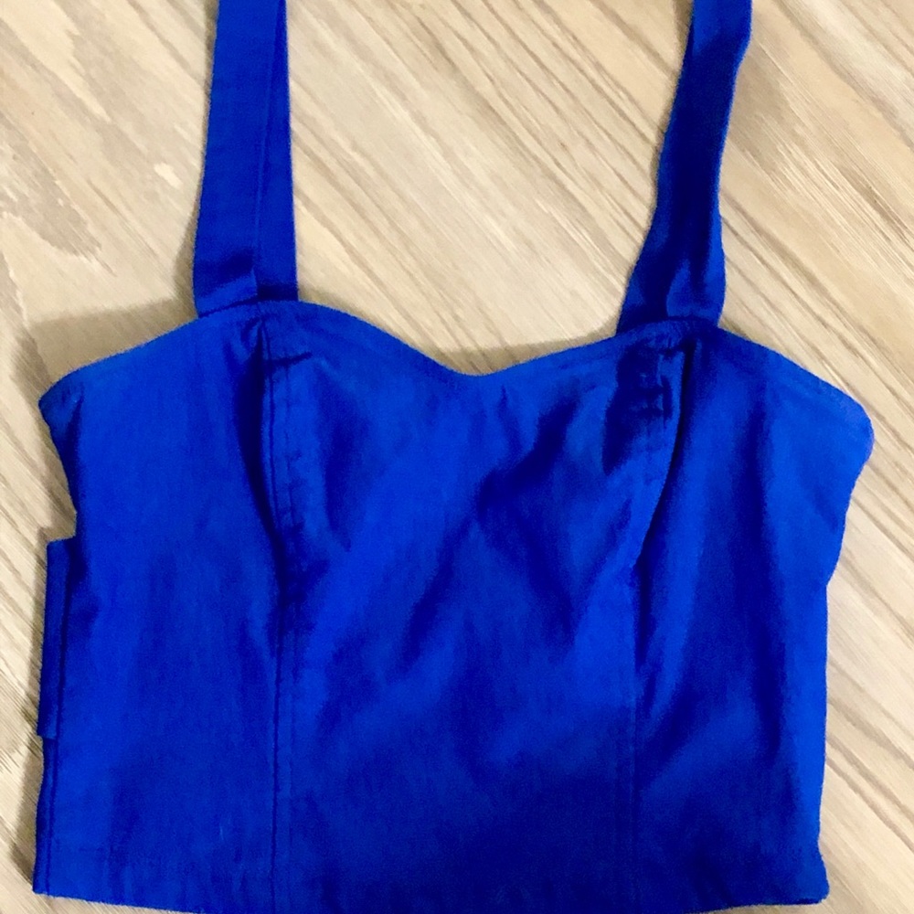 Akira royal blue crop top